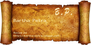 Bartha Petra névjegykártya
